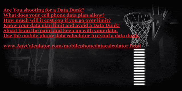 Mobile Phone Data Calculator (Data Dunk)